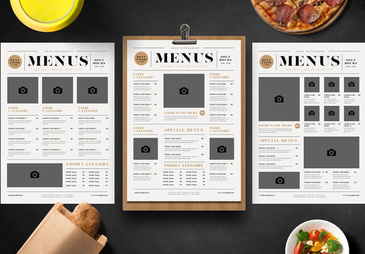 3 Menus with Newspaper Style Layout