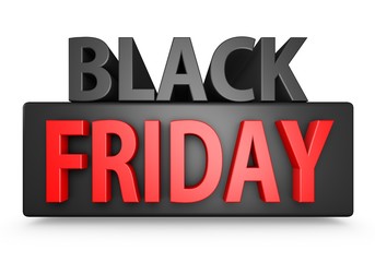 Black And Red 3D Black Friday Text