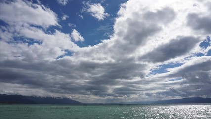 Timelapse with clouds over Ohrid Lake, Macedonia