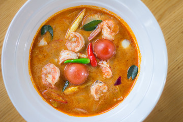 Spicy sour soup Seafood