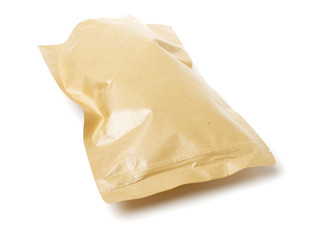 Paper bags on white background