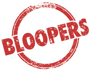 Bloopers Mistakes Errors Outtakes Red Stamp Word Illustration