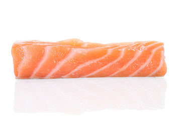 Fresh raw salmon fish isolated on a white