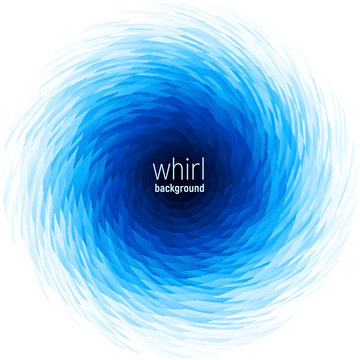 Abstract blue spiral whirl