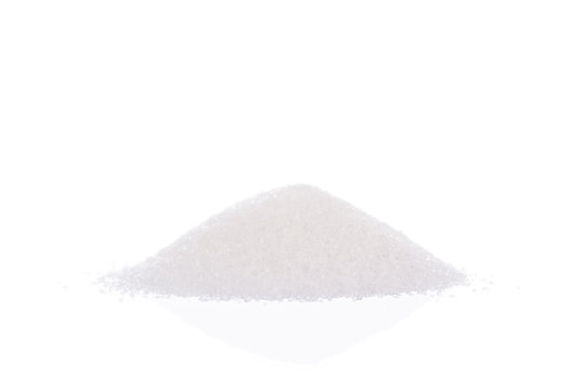 White  sugar isolated on white