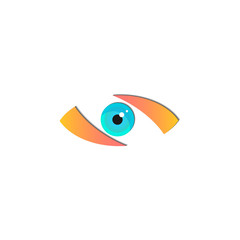 Vision logo concept with eye icon vector design element