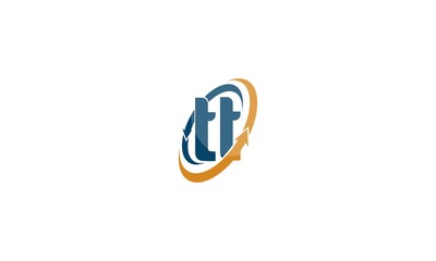 Letter TT Circular Arrow Management Creative Abstract Modern Logo, TT Letter Initial Logo Design Template., letter tt stylish concept rounded oval shape linear logotype