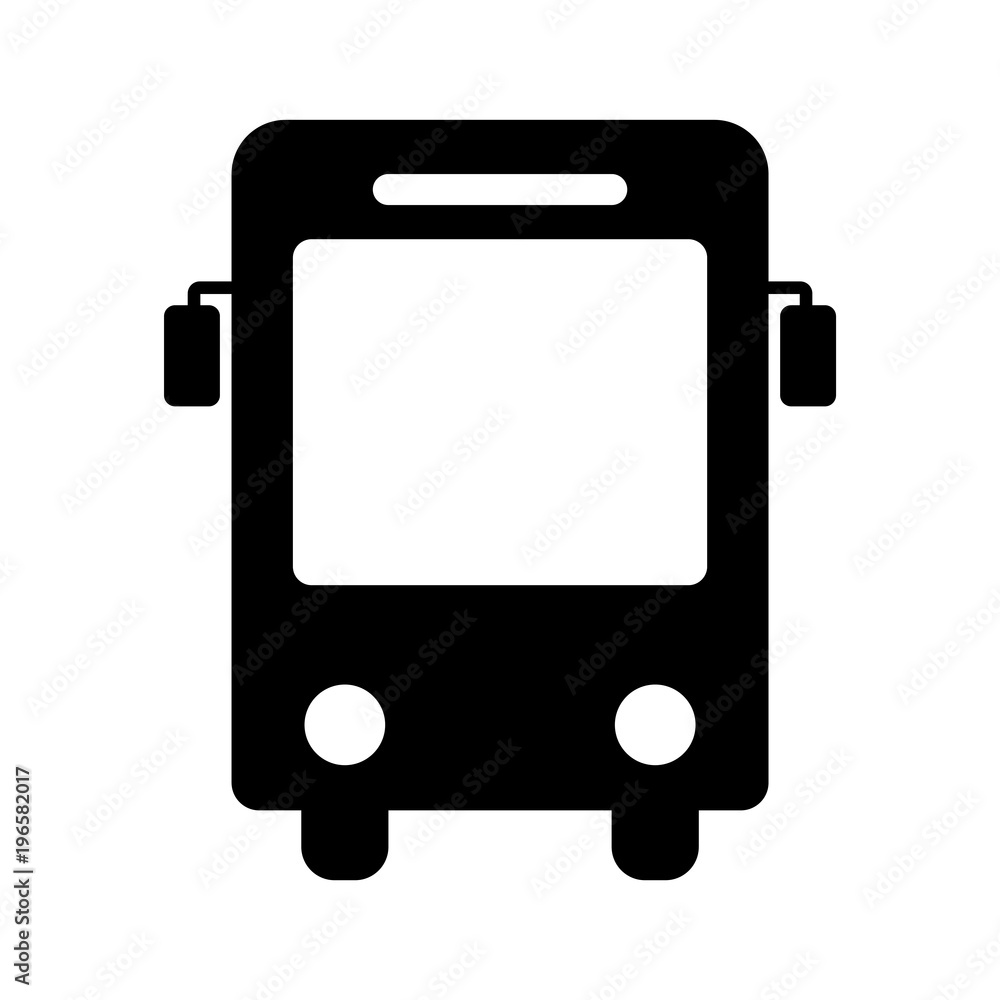 Wall mural bus icon silhouette isolated vector