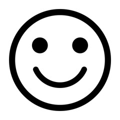 Fototapeta premium smile face icon, expression face icon outline vector