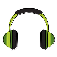 Music headphones device vector illustration graphic design