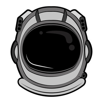 Astronaut helmet cartoon vector illustration graphic design