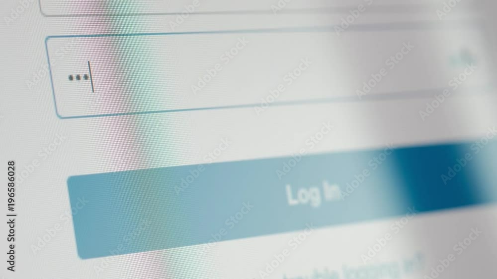 Poster login on a computer screen working entering password on computer screen privacy security protection