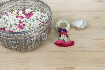 Naklejka na ściany i meble Thai garland Flowers