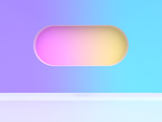 minimal abstract gradient wall 3d rendering