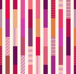 seamless colorful vertical stripes geometric patchwork pattern
