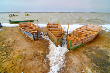 Lake Retba or Lac Rose north-east of the capital of Senegal, Dakar © robnaw