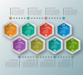 Abstract 3D Paper Infographics