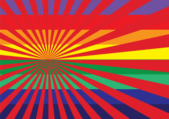 Rainbow colorful style of background design with illustration - Set collection of rainbow colorful is beautiful with simple design