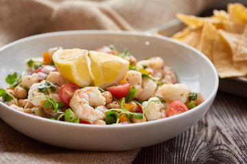 Peruvian Shrimp Salad - Ensalada de late y Camaron