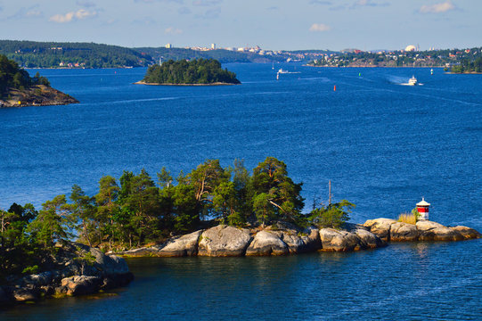 Islets of Stockholm Archipelago in Baltic Sea, Sweden