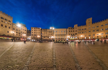 Obraz premium Siena (Italy) - The wonderful historic center of the famous city in Tuscany region, central italy, declared by UNESCO a World Heritage Site.