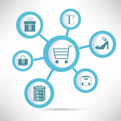 shopping diagram, inofographic design