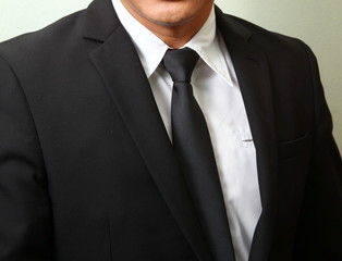 Businessman in suit scene.