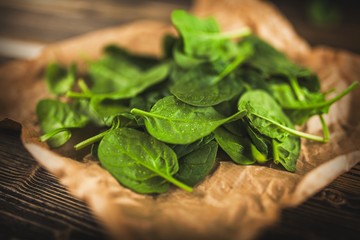 Baby spinach leaves