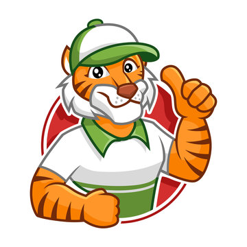 Delivery Tiger mascot character design