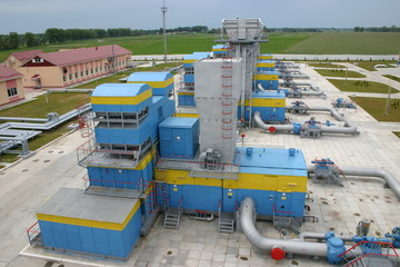 Gas station. Mreen. Chernihiv region. Ukraine