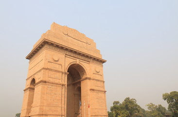 Fototapeta na wymiar India Gate historical architecture New Delhi India