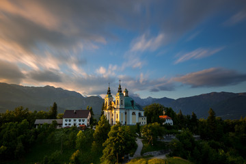 Fototapeta na wymiar Baroque orthodox church in Slovenia.