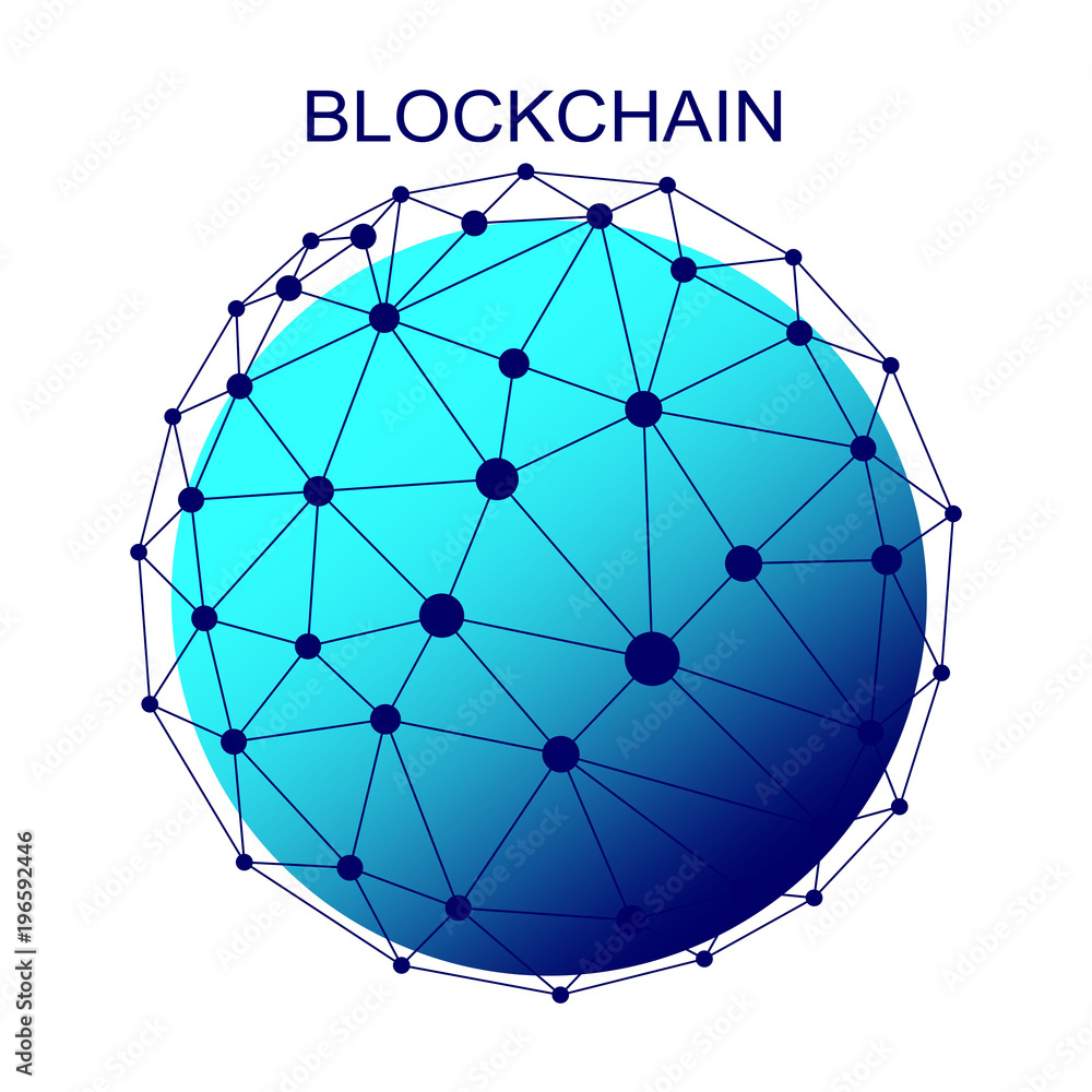 Poster block chain concept. abstract network connection. design background and info graphic. vector graphic