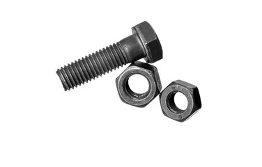 bolt and nut isolated on white background