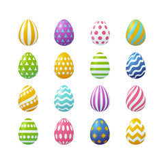 Vector Easter eggs set.