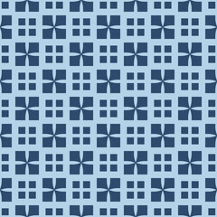Geometric pattern in repeat. Fabric print. Seamless background, mosaic ornament, ethnic style Two color