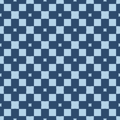 Fototapeta premium Geometric pattern in repeat. Fabric print. Seamless background, mosaic ornament, ethnic style Two color