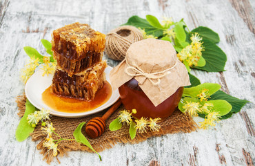 Honey and  linden flowers