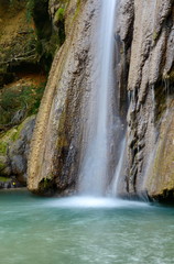 Waterfall. A waterfall called Blederia in the east of Serbia. Wonderful decoration of nature. Serbia landscape.