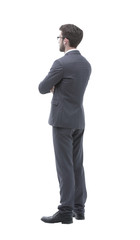 Side view in full growth - confident businessman