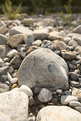 Large rocks in the mountains as a background