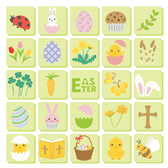 イースター　アイコン素材セット © kumashacho