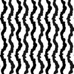 Seamless pattern with hand drawn waves