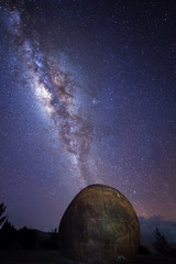 Core of Milky Way Galaxy at Tips of Borneo, Sabah Malaysia. image contain soft focus, blur and...
