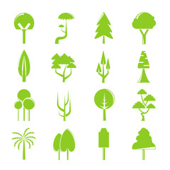 green tree icons