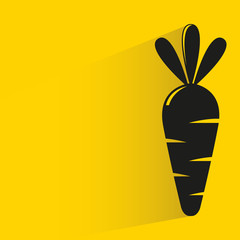 carrot in yellow background