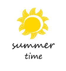 Summer banner,vacation time,vector.