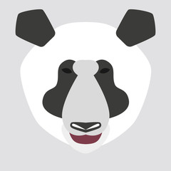 Flat icon with panda