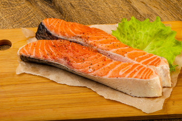 Raw salmon