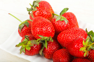 Strawberry in the bowl